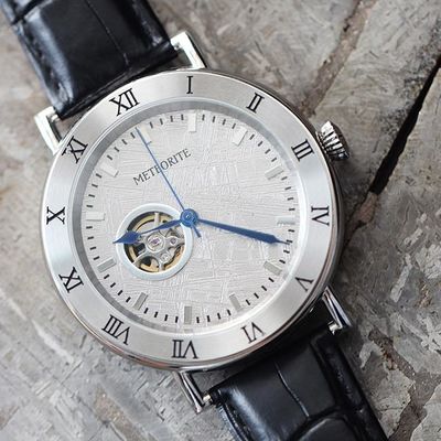 45mm 자동 가죽 시계