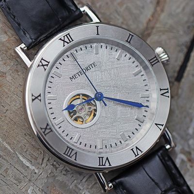 45mm 자동 가죽 시계