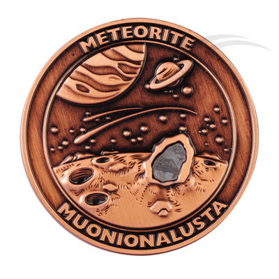 우주 여행 운석 달 플랫폼 금속 동전 수집품 40mm 신 구리