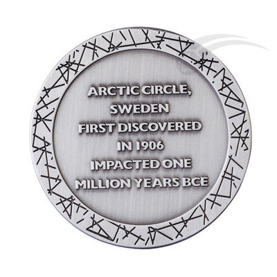 우주 여행 운석 달 플랫폼 금속 동전 수집품 40mm 신 구리