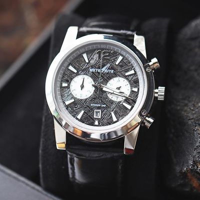 스포츠 스타일 남성 운석 시계 30mm 운석 다이얼 권총