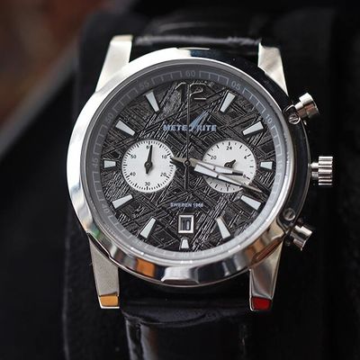 스포츠 스타일 남성 운석 시계 30mm 운석 다이얼 권총